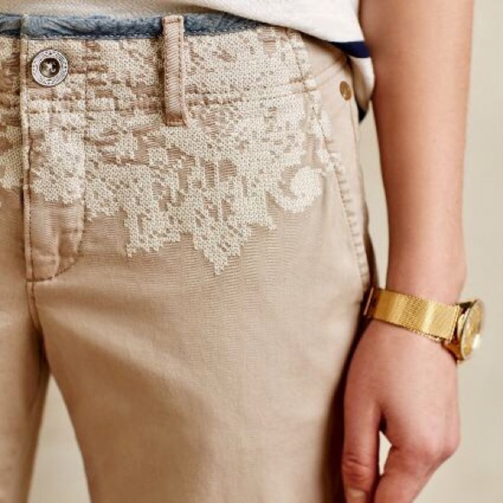 ANTHRO Pilcro and the Letterpress Detailed Pants